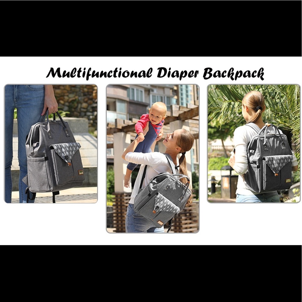 Lekebaby Large Diaper Bag Backpack For Mom Diaper ...